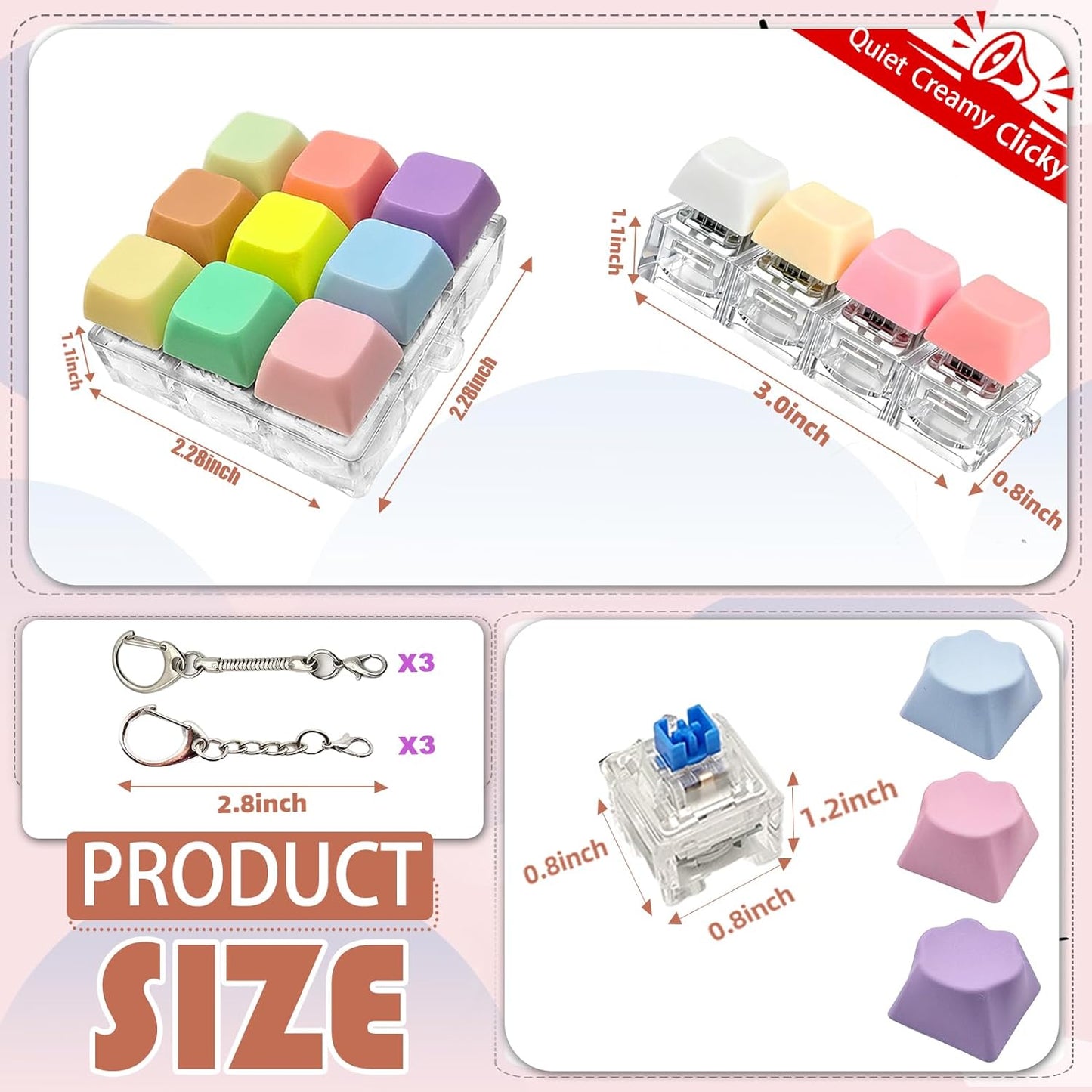 Keyboard clicker mechanical fidget