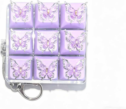 Purple butterfly keychain fidget