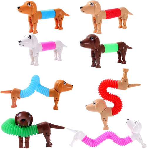 Dog pop tube fidget toy