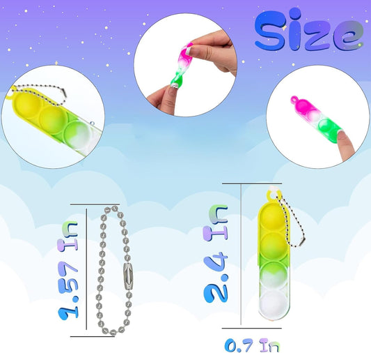 360-pack rectangle pop keychain bulk