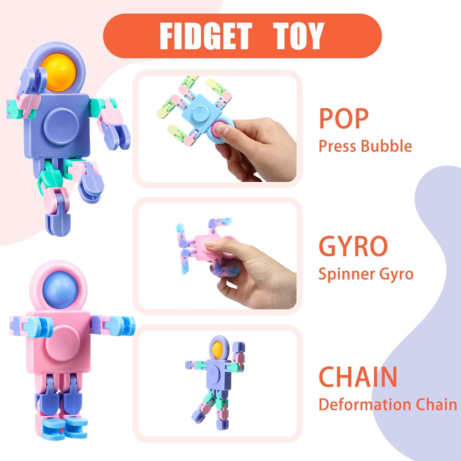 Robot fidget kids party