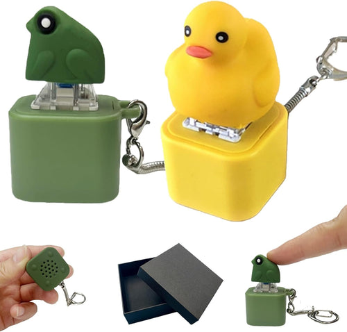Quacking duck keychain fidget