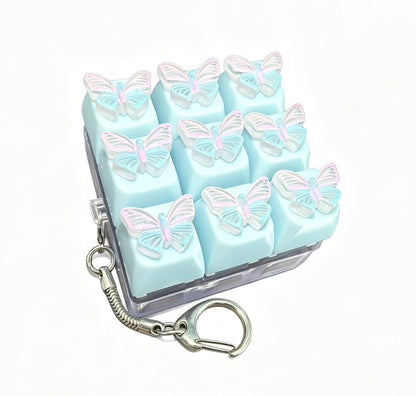 Keyboard clicker fidget blue butterfly
