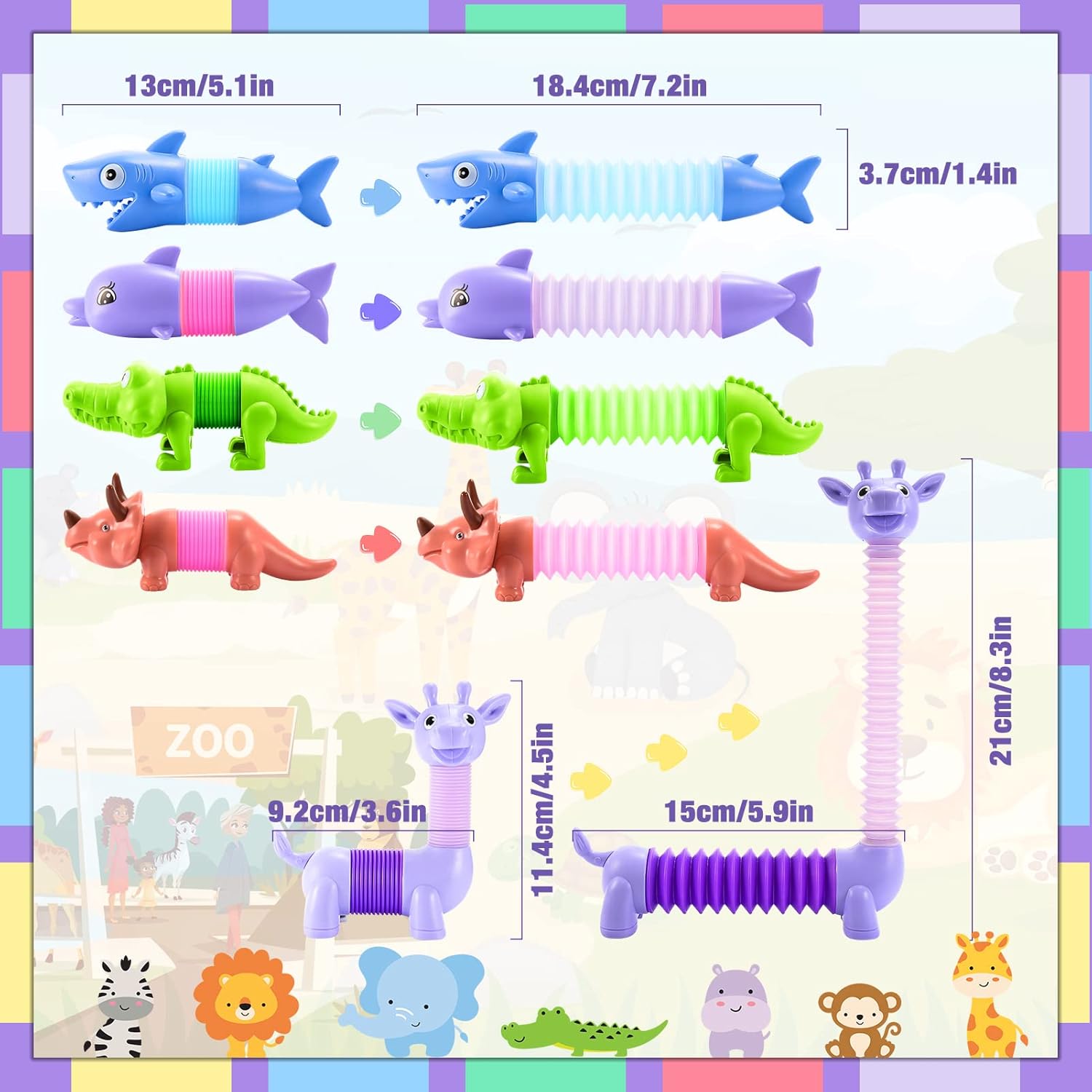 6 pack animal fidget