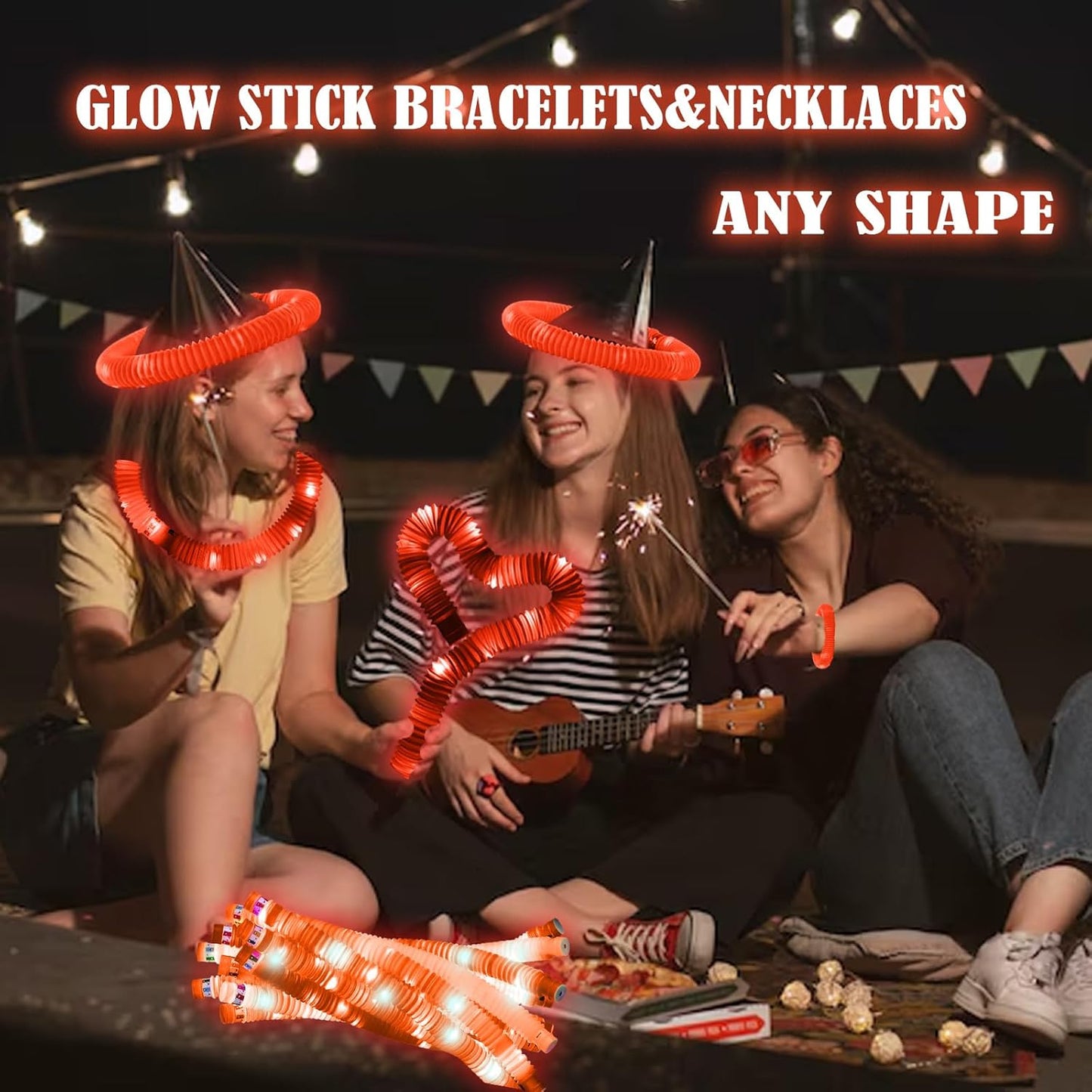 LED stretchy orange tube