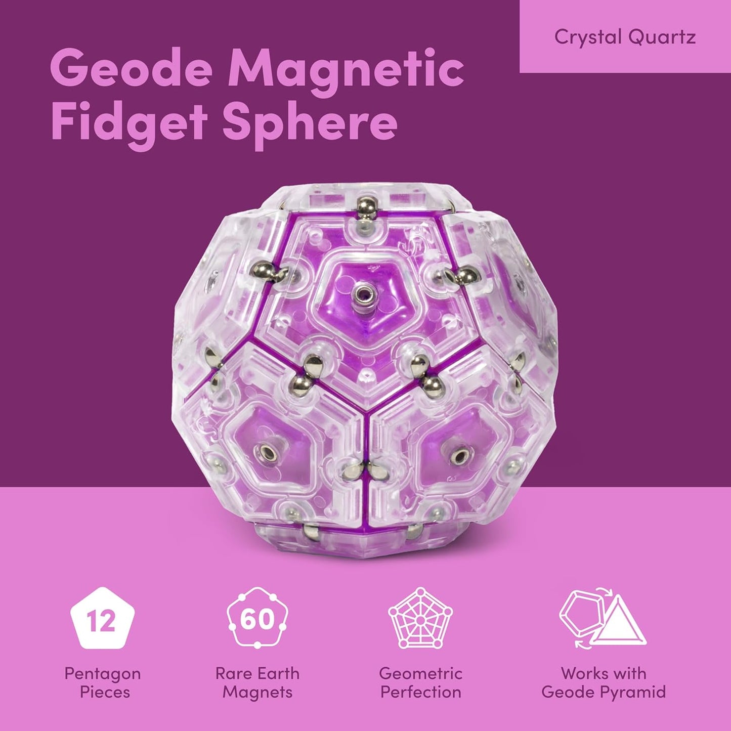 Speks Geode quartz sphere