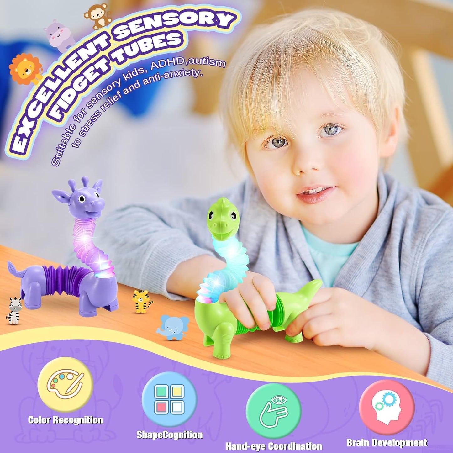 Animal pop tube kids