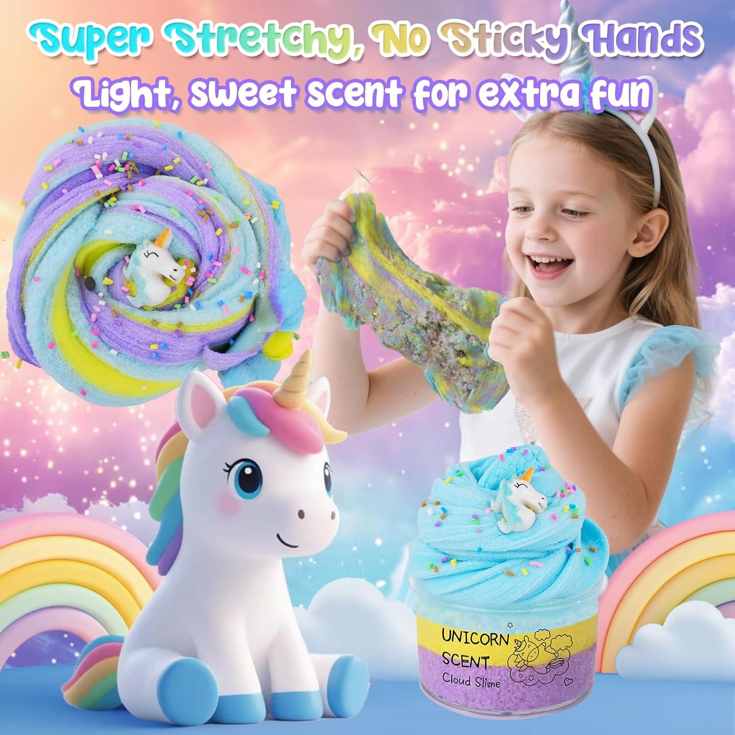Unicorn cloud slime party