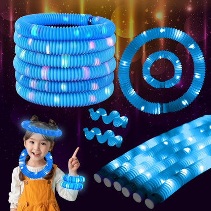 24-pack blue light-up pop tubes