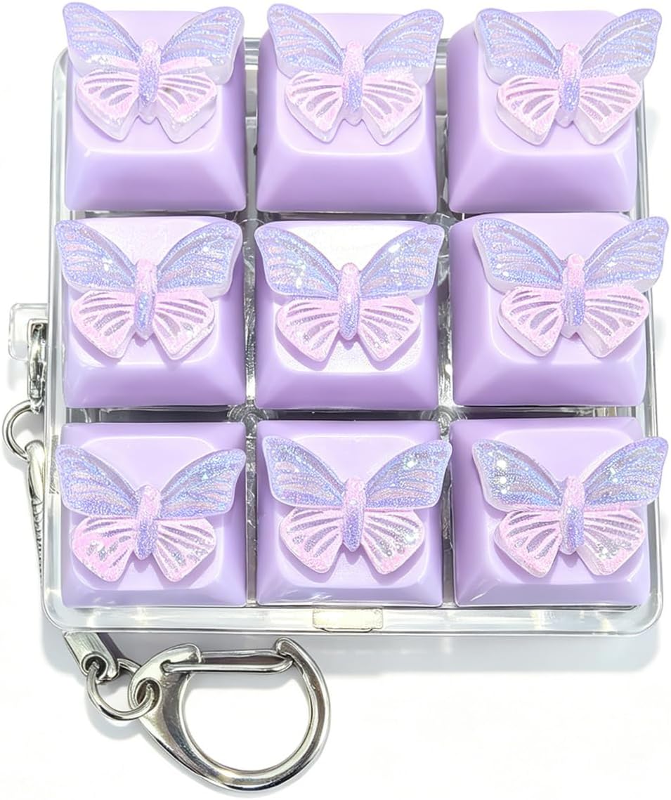 Purple keychain clicker fidget