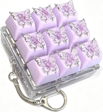 Keyboard fidget clicker purple butterfly