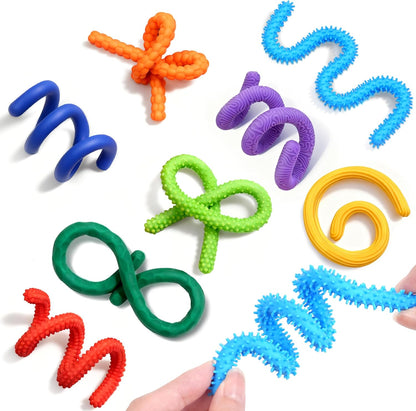 8-pack bendable silicone sensory sticks