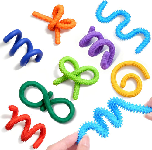 8-pack bendable silicone sensory sticks