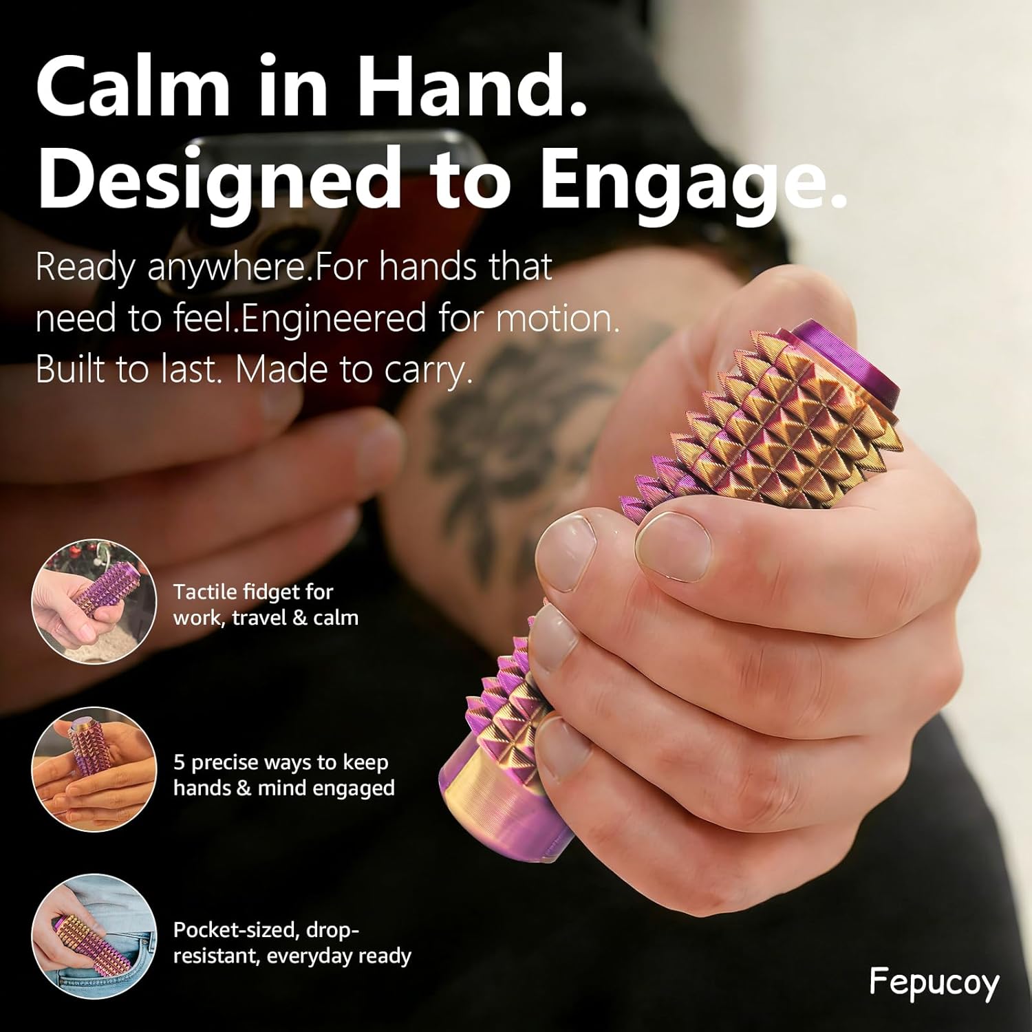 Rose gold EDC fidget tool