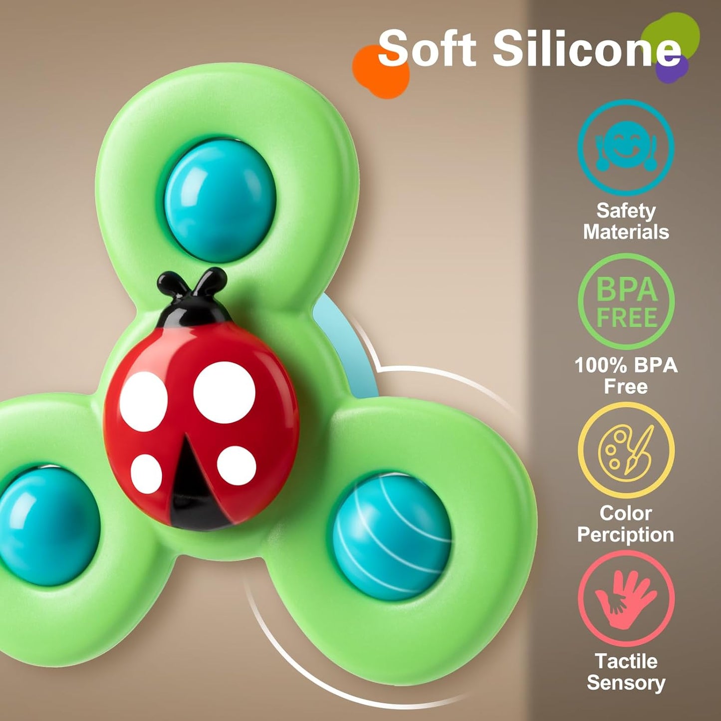 Bath suction spinner baby