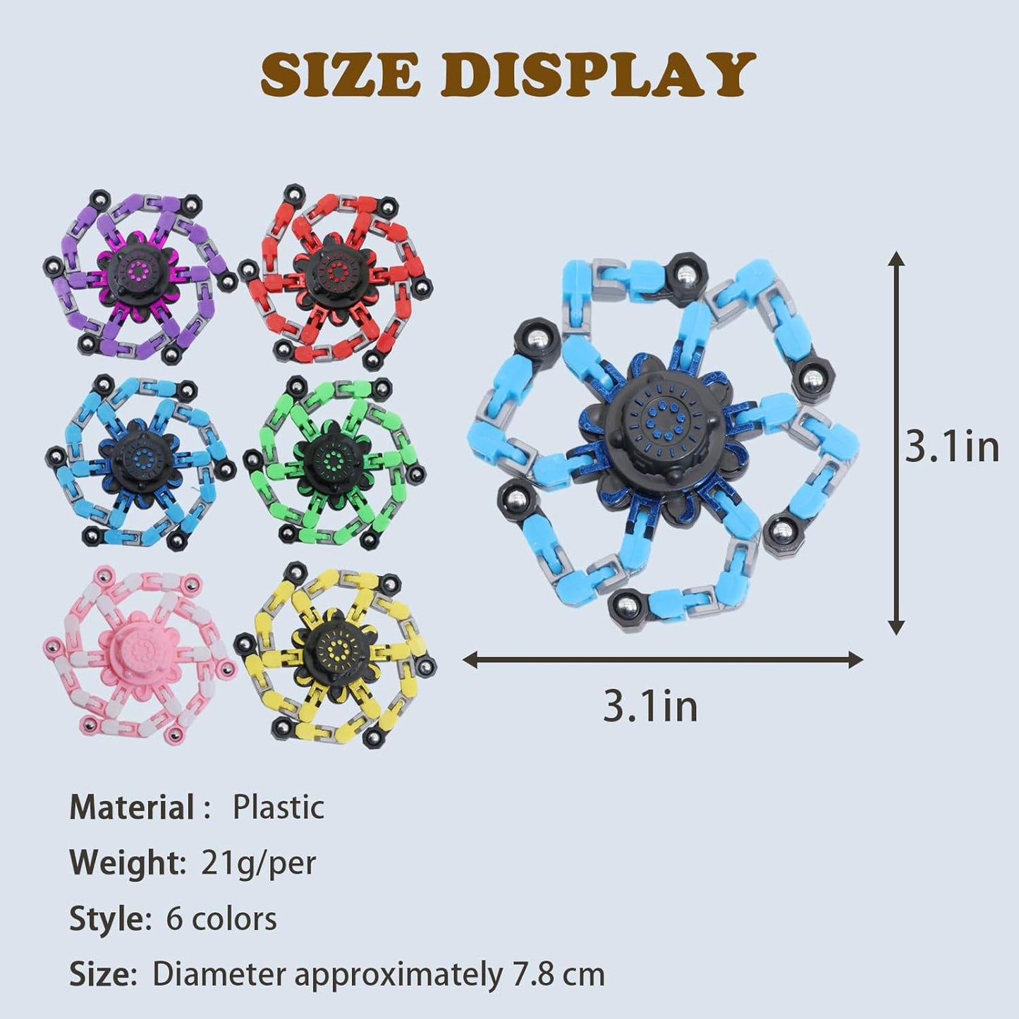 Fidget gyro chain stress relief