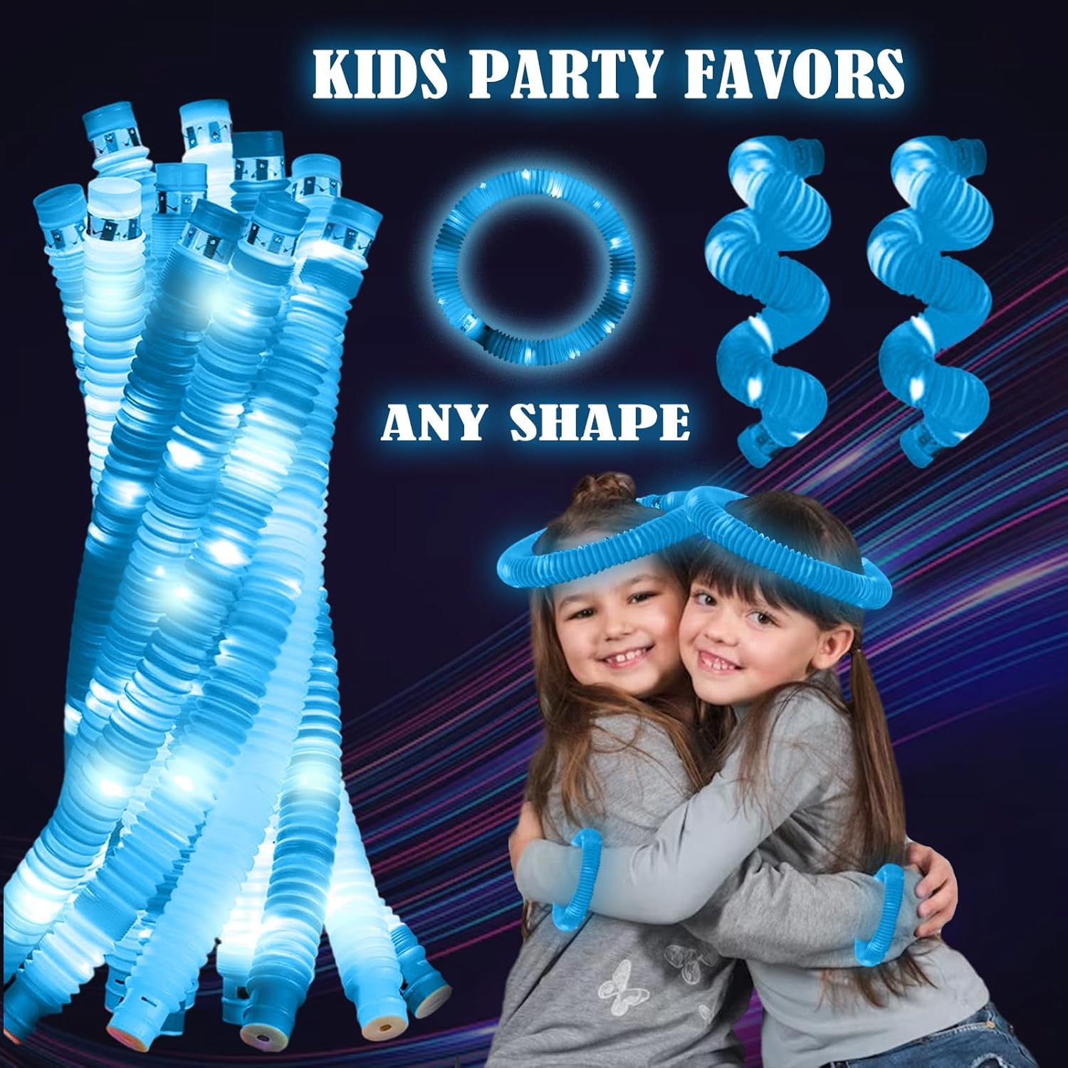 Blue stretchy LED tube