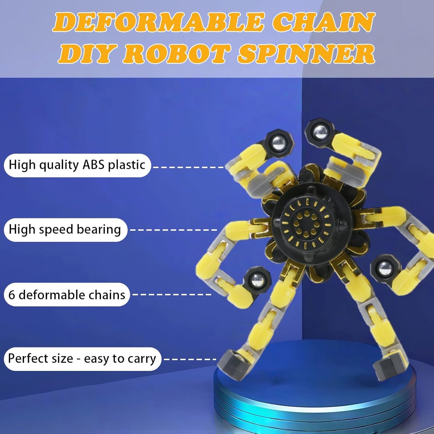 Transformable spinner sensory toy