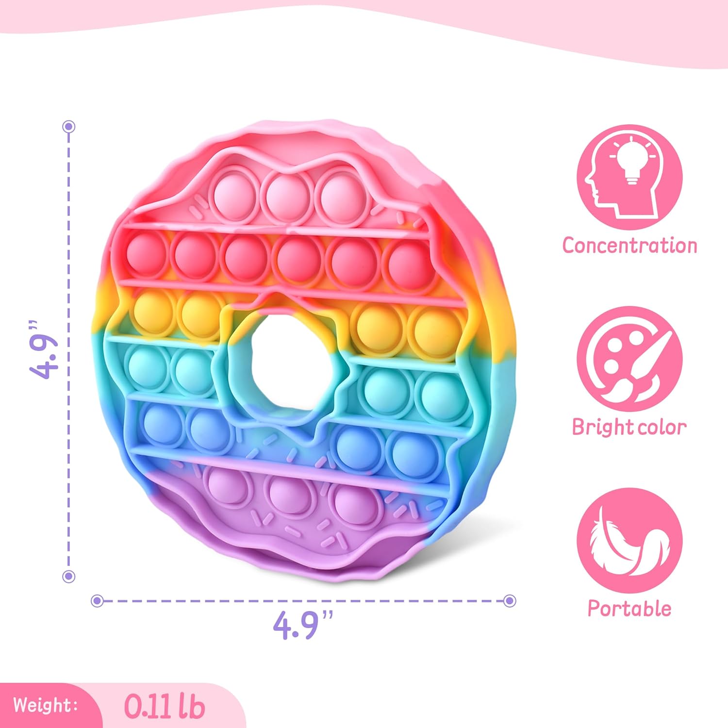 Pop bubble donut shape