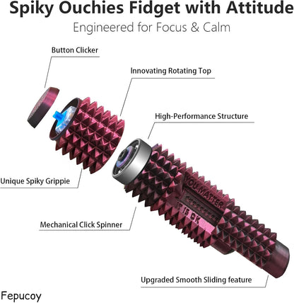 Spiky fidget spinner slider