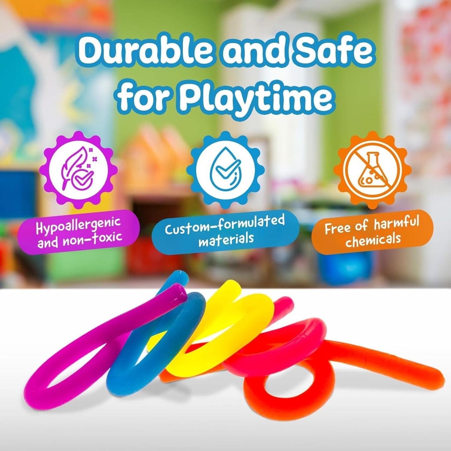 Latex free fidget noodles