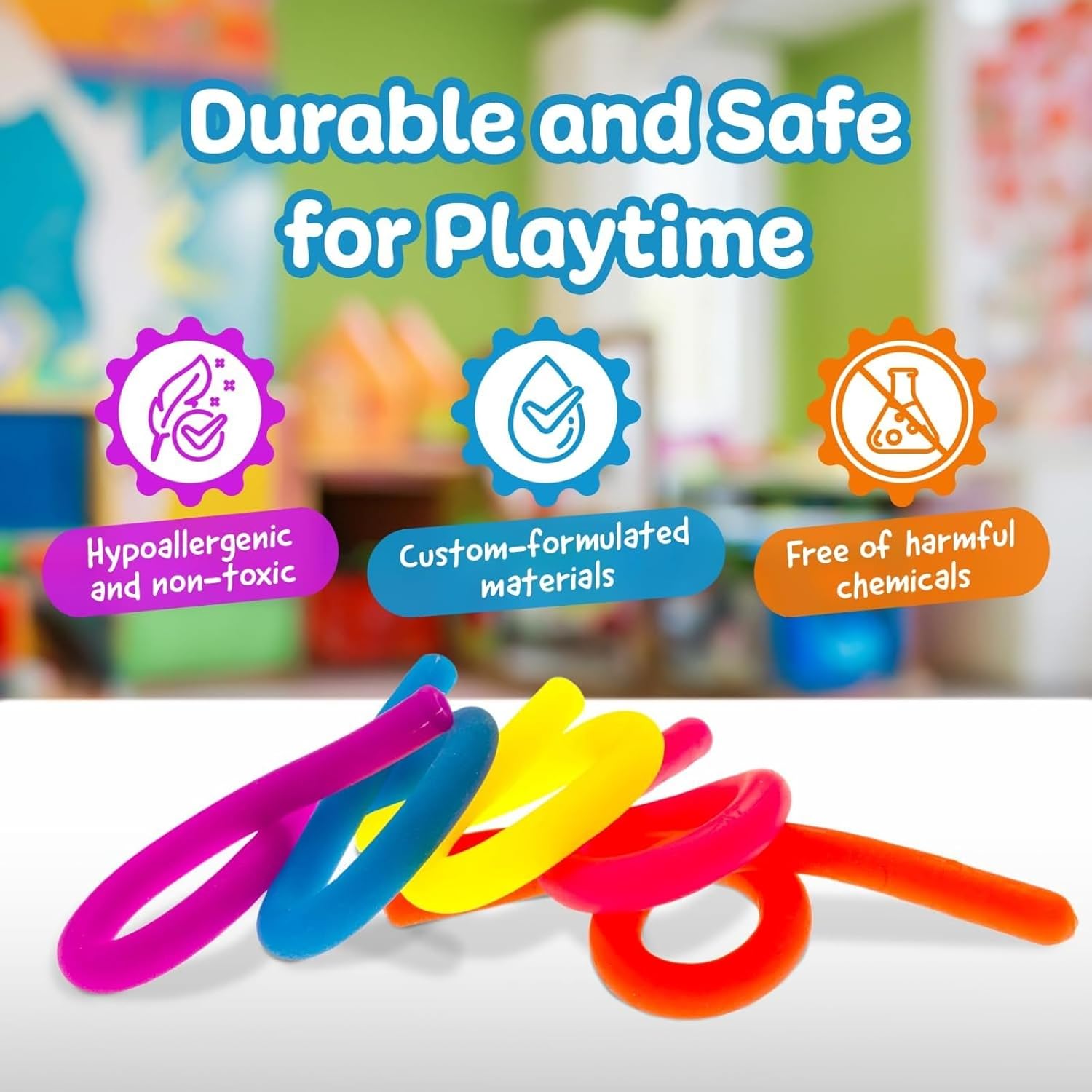 Latex free fidget noodles