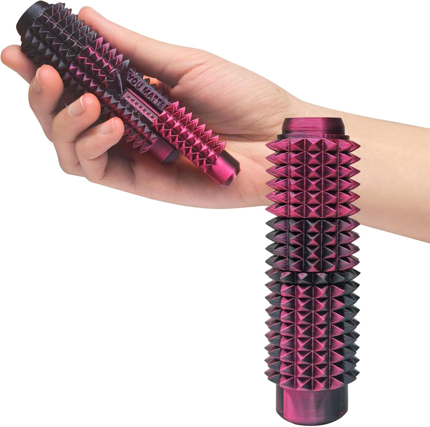 5-in-1 spiky pocket fidget black rose red