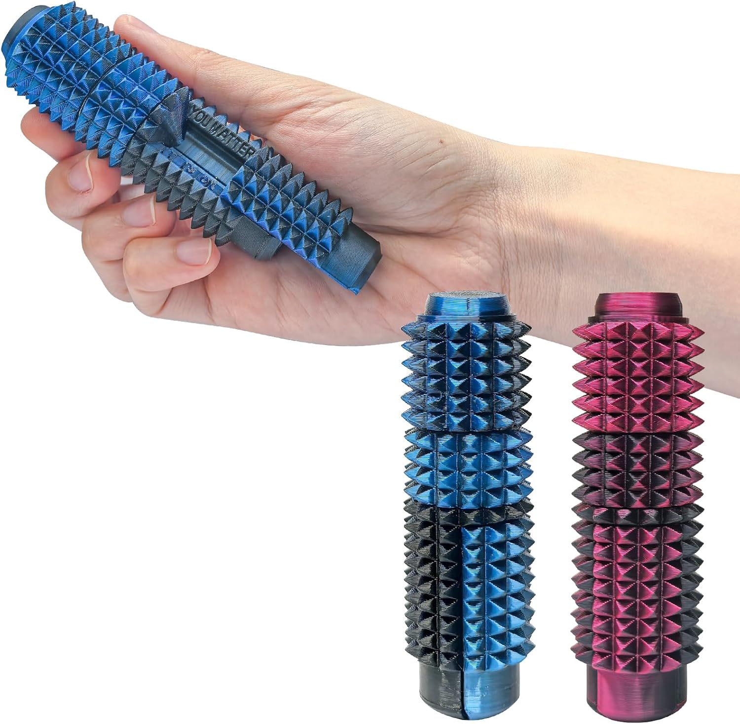 5-in-1 stim fidget 2-pack red blue