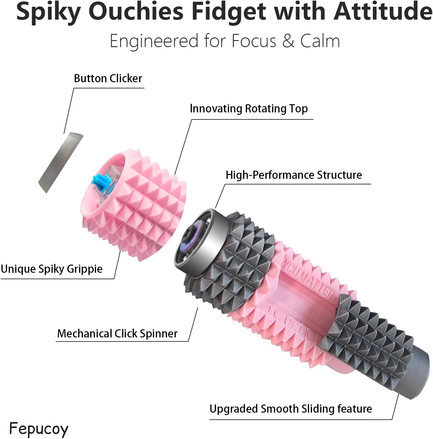 Red pink fidget spinner pair