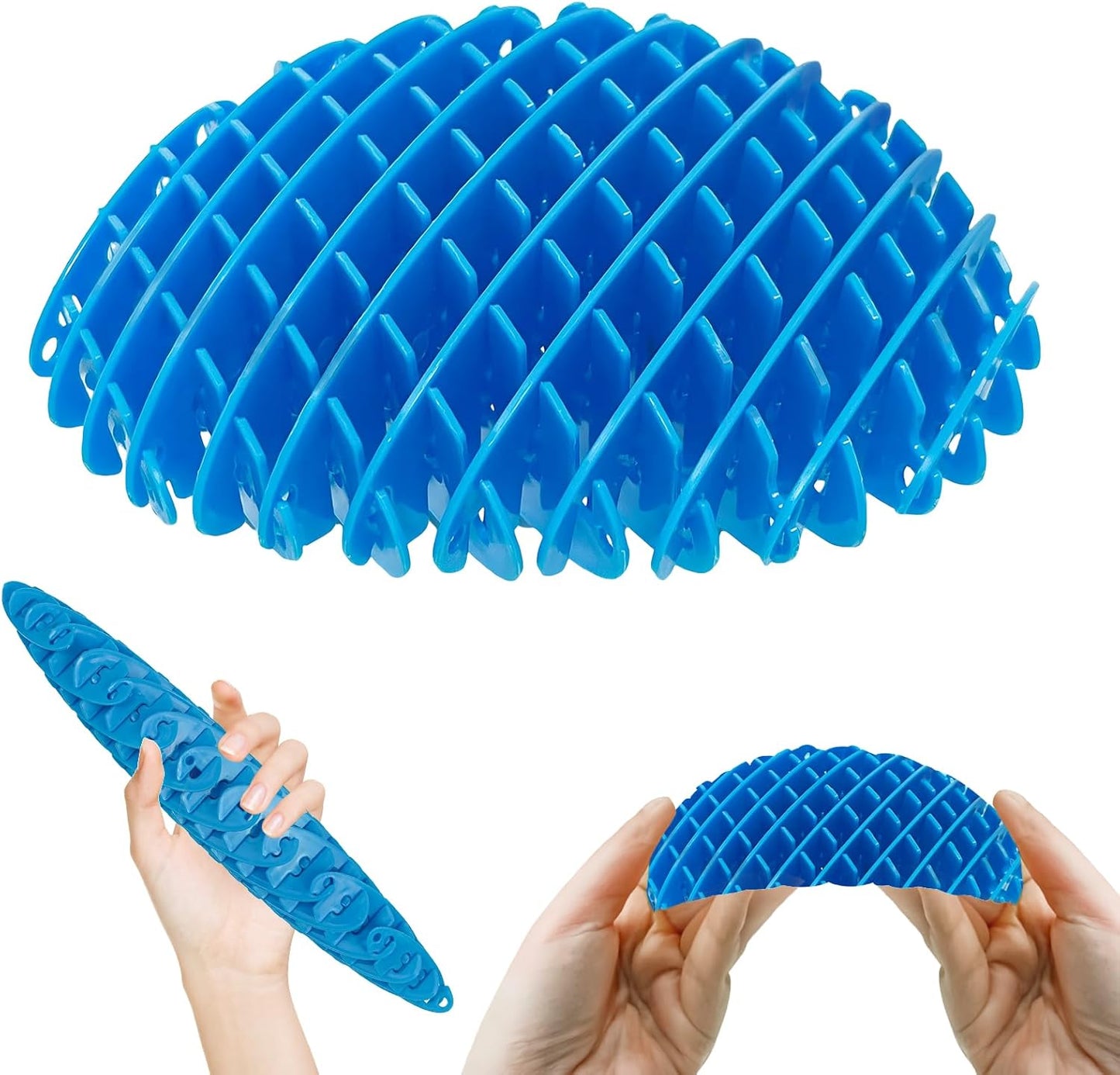 Blue big stretchy squeeze fidget toy