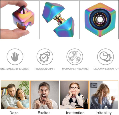 Fidget cube held in fingertips