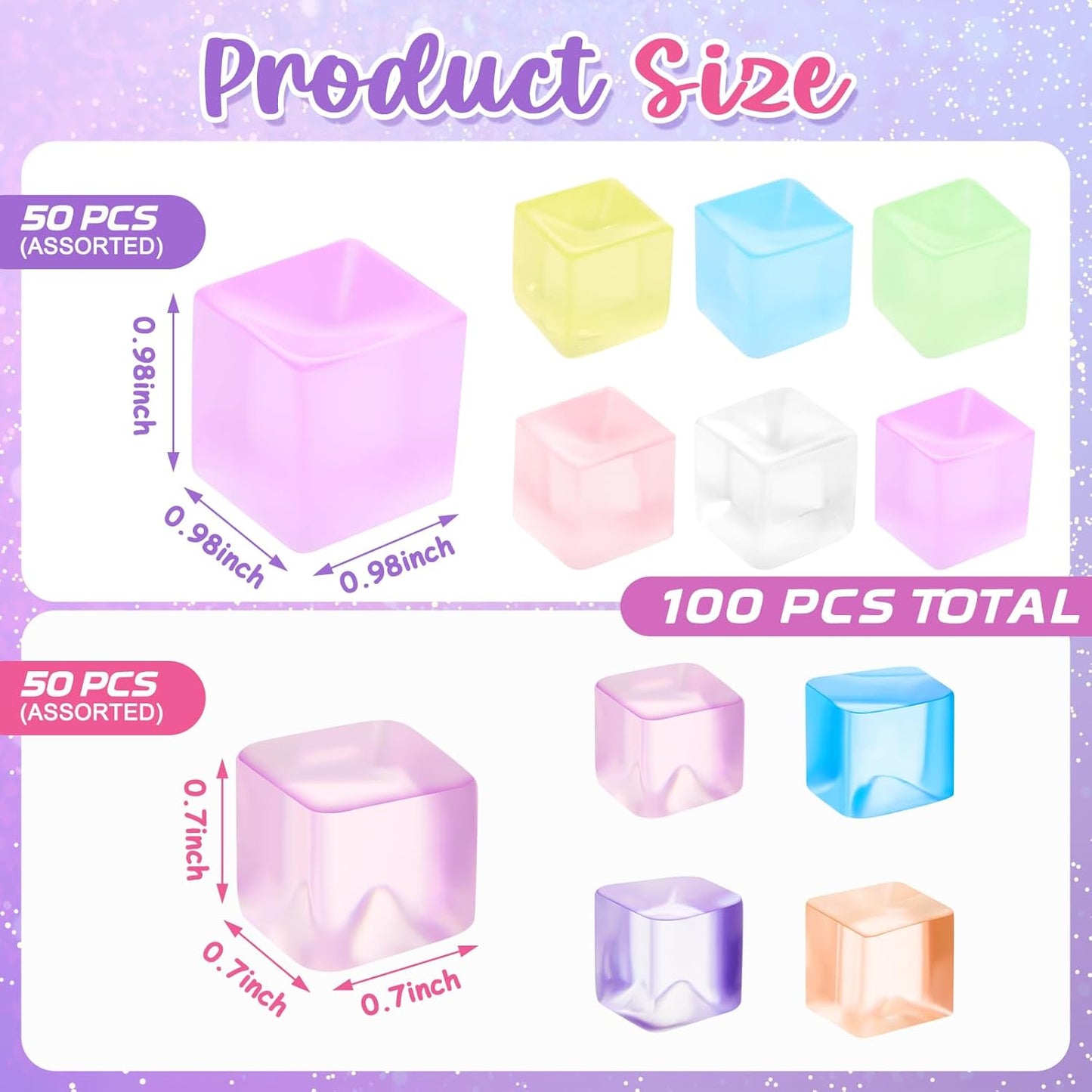 Mixed size sensory cubes