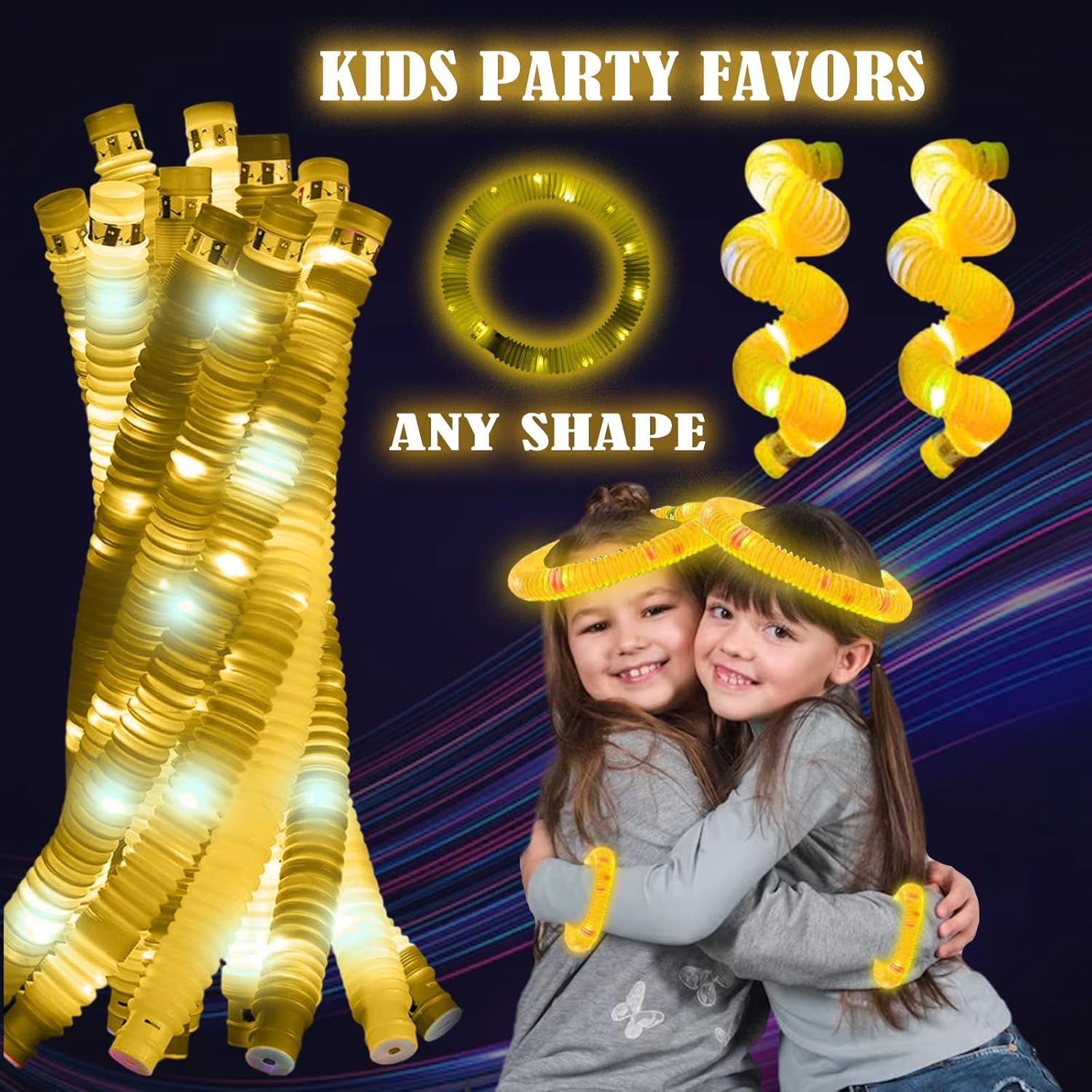 Stretchy yellow glow fidget
