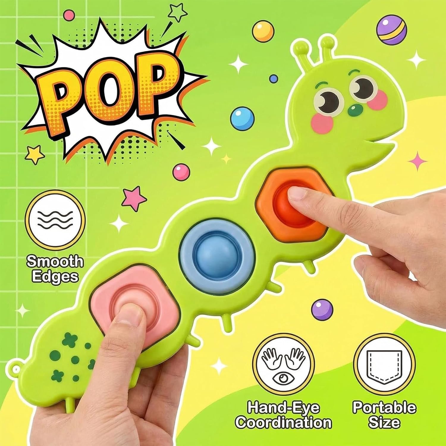 Calming strips pop stones