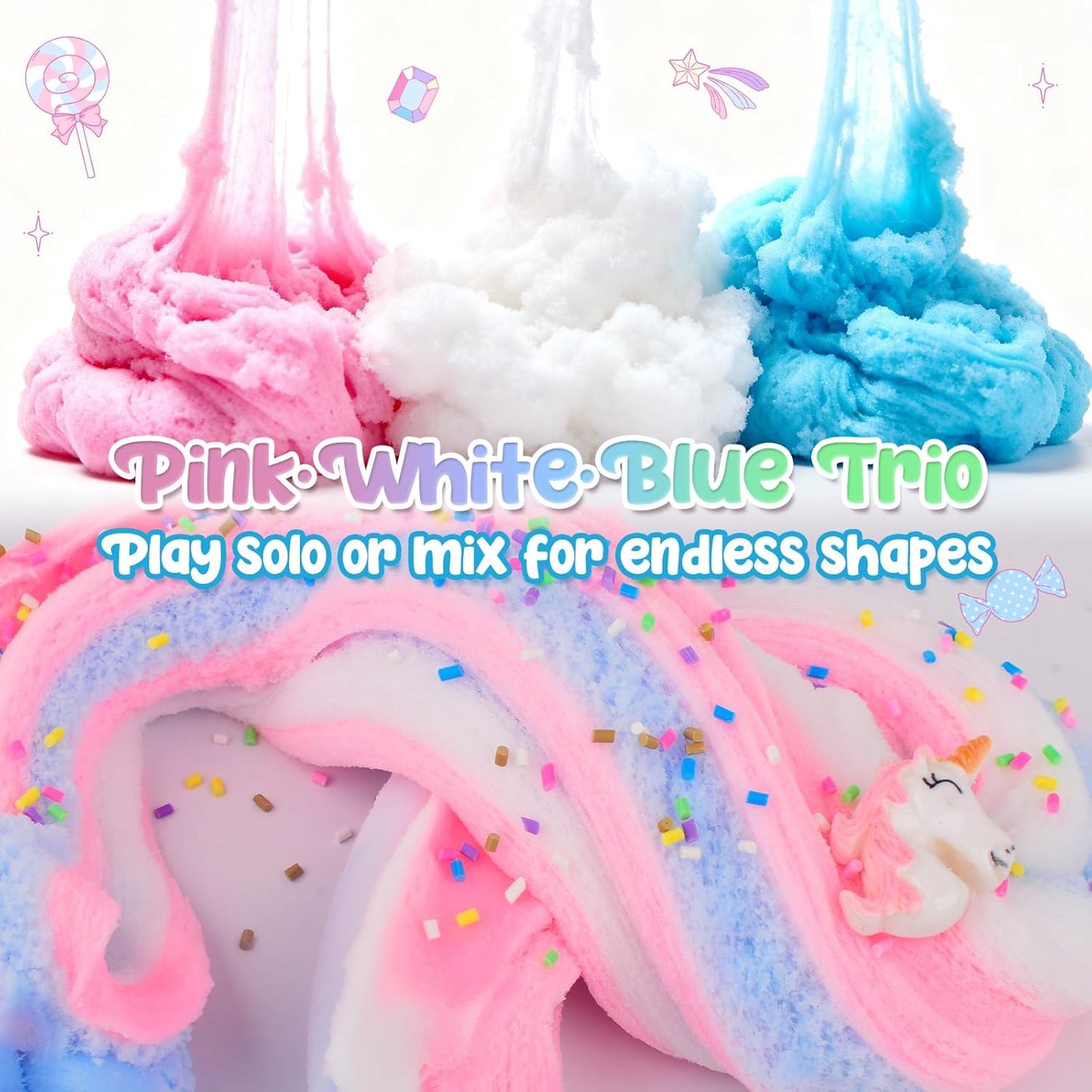 Pastel unicorn slime