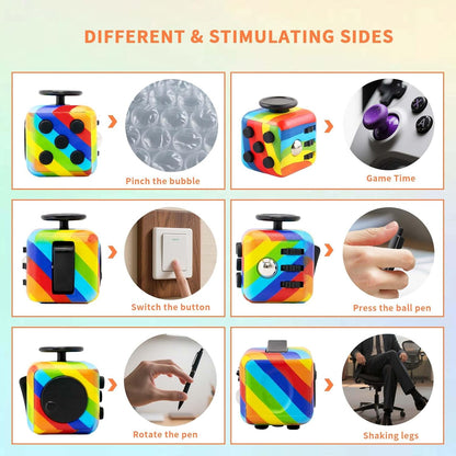 Silent clicky fidget cube