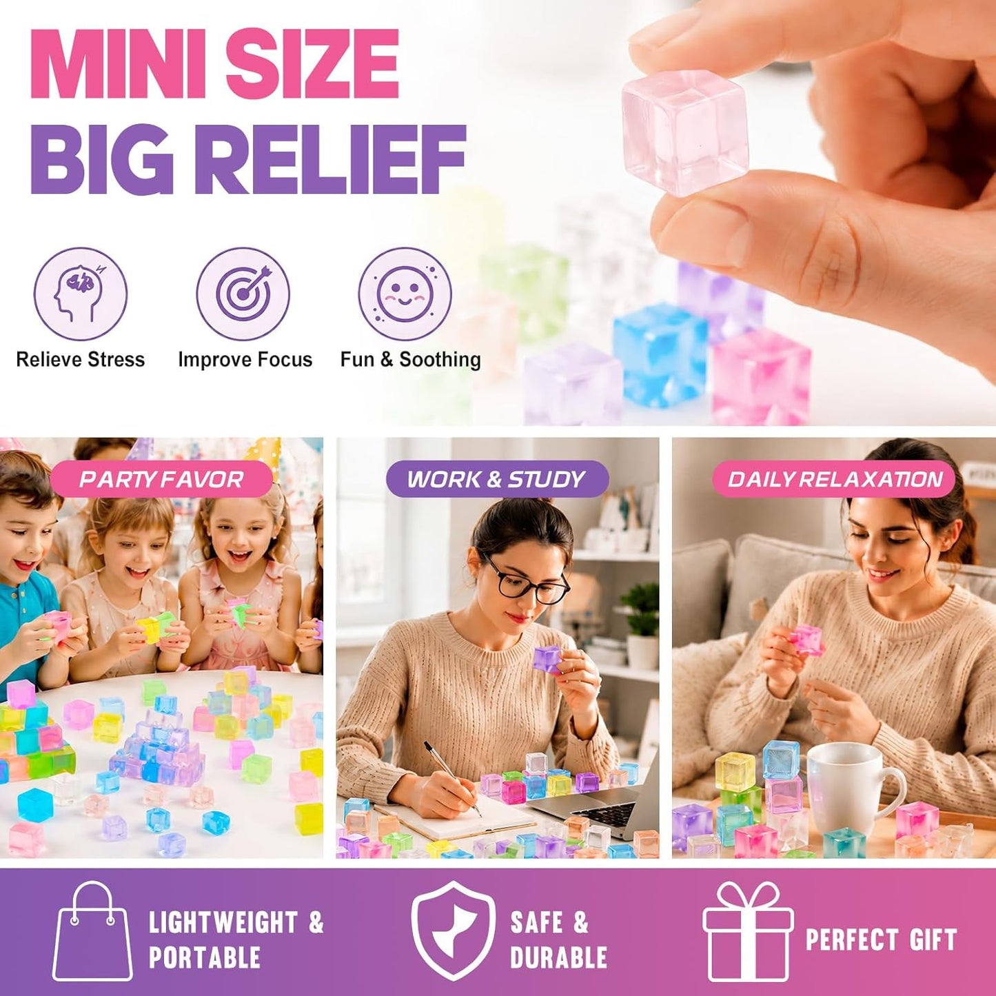 Stress relief cubes bulk