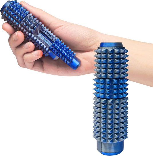 5-in-1 spiky fidget blue silver