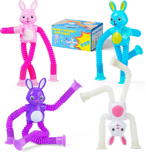 4-pack Easter bunny pop tube suction