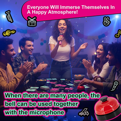 Party Game-Ultimate Music Trivia Challenge for 2-10 Players,New Music Version of Family Card Game,125 Lyric Cards, Microphone & Games Board,Perfect for Adults & Music Lovers Games Night