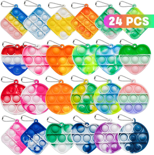 24-pack mini pop-it keychain bulk