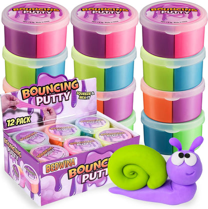12-pack neon bouncing putty