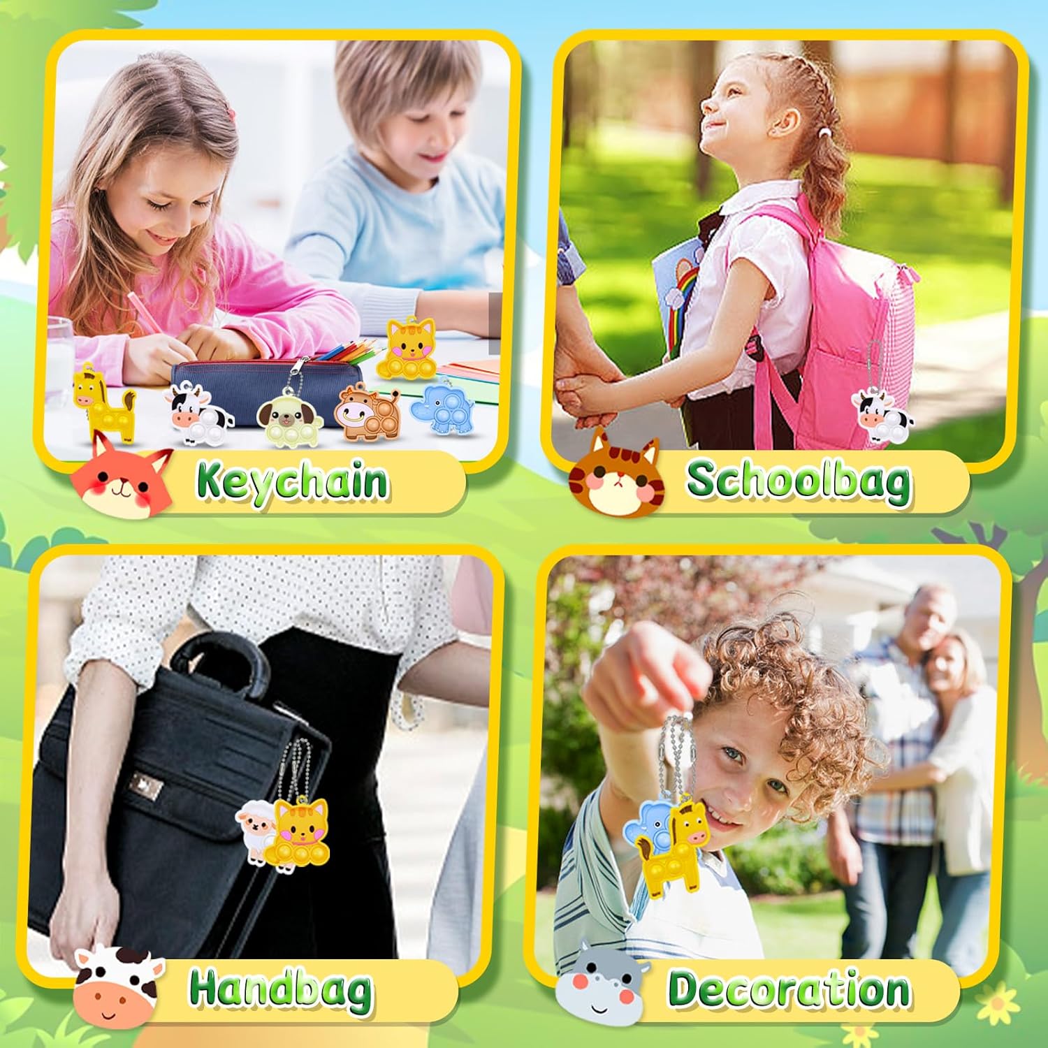 Classroom prize fidget keychains