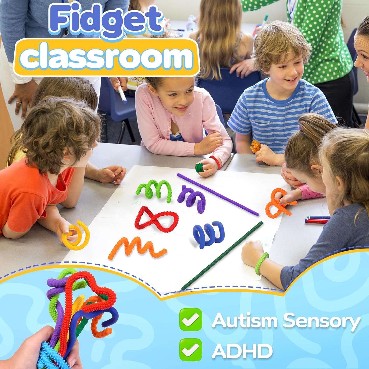 Silicone fidget sticks ADHD