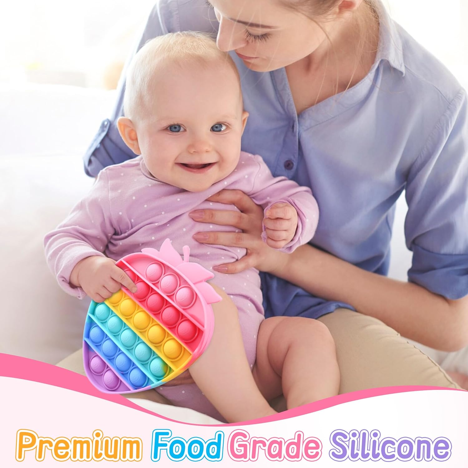 Small strawberry silicone toy