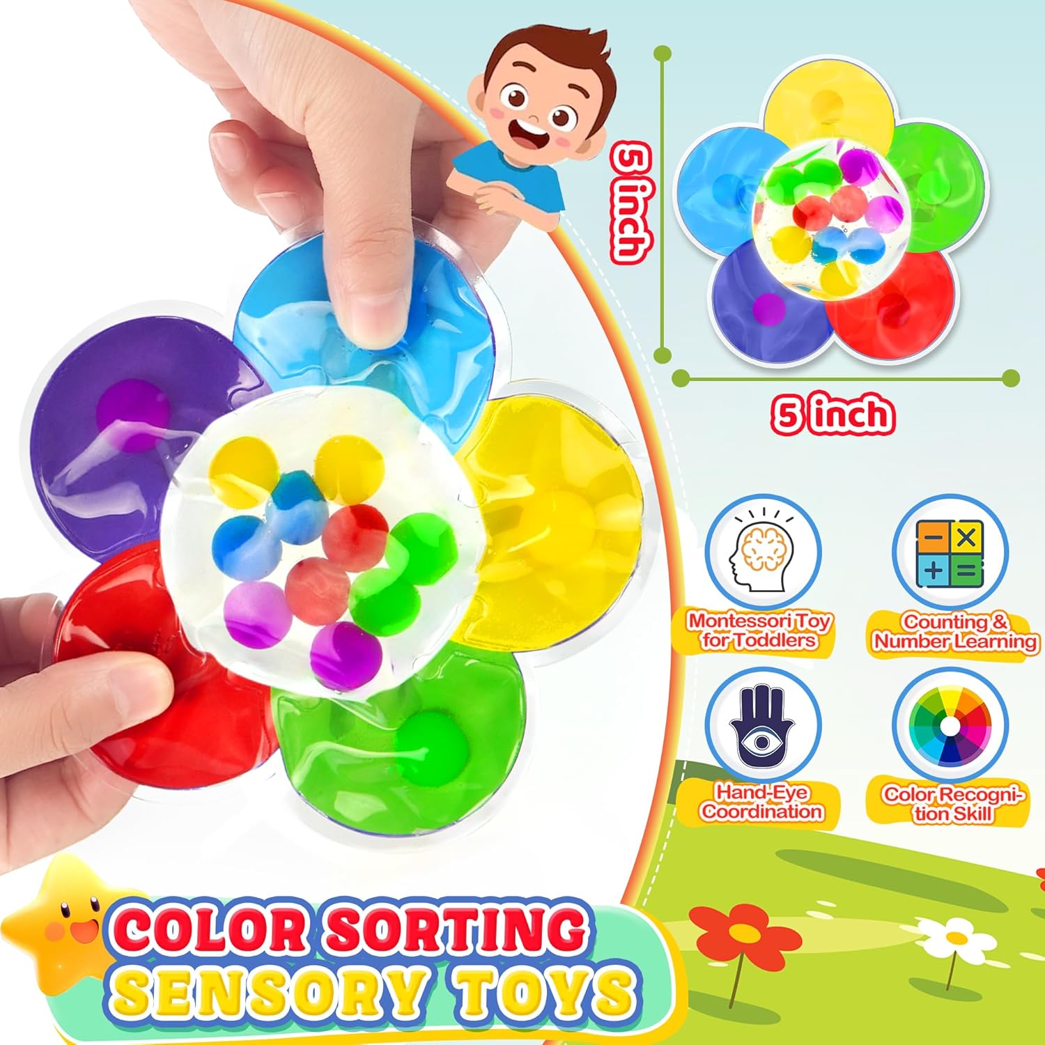 Color sorting flower autism