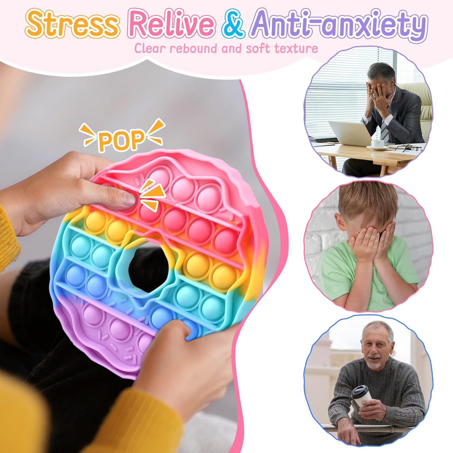 Donut sensory squeeze toy