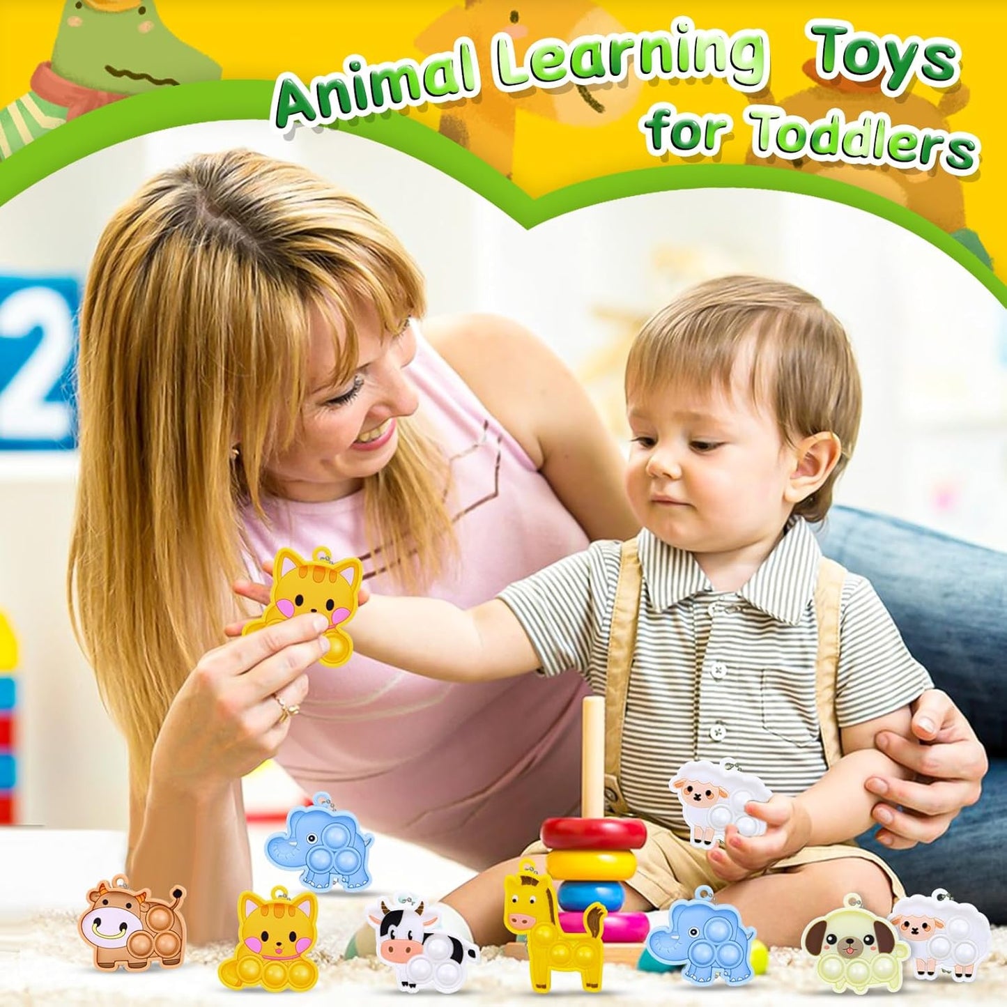 30 piece fidget keychain set