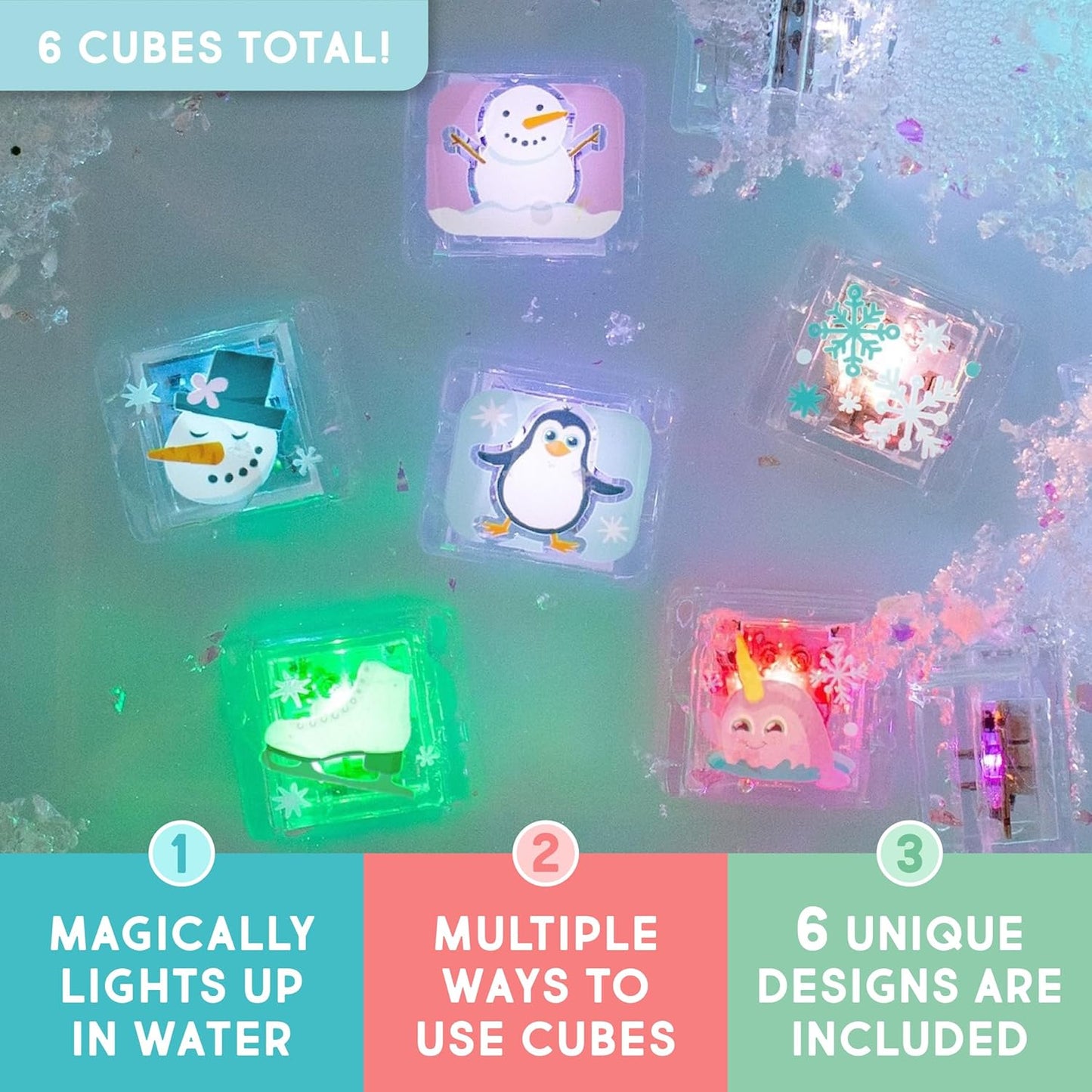 Water activated sensory cubes