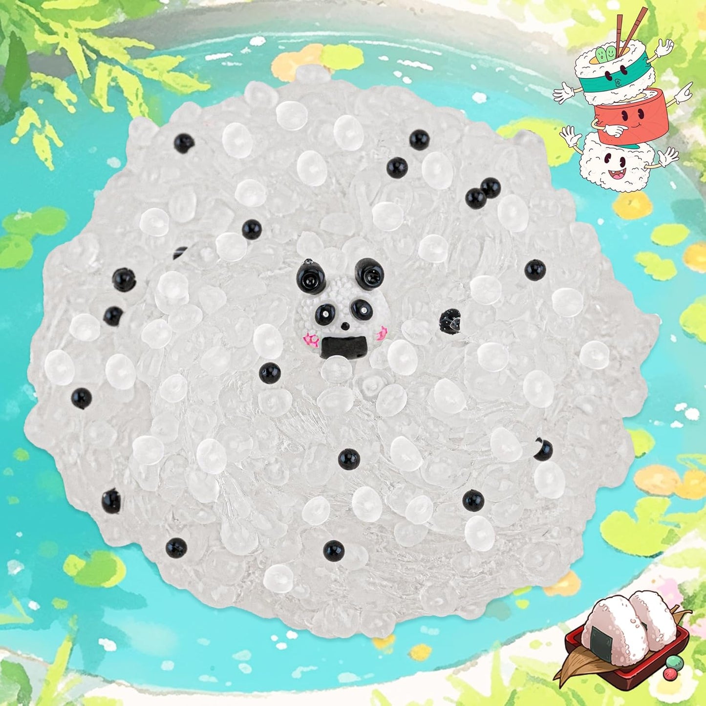 Crunchy rice bead slime